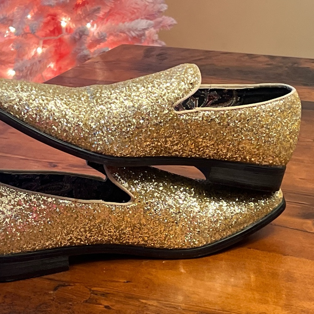 Alberto Fellini Gold Slip On Men’s Shoe - Picture 2 of 9